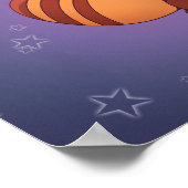 ハロウィンの宇宙パンダ ポスター (角)