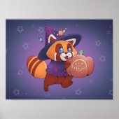 ハロウィンの宇宙パンダ ポスター (正面)