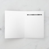 ハロウィンの安っぽい犯罪小説のおもしろいな挨拶状 カード (内部)