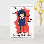 ハロウィンの安っぽい犯罪小説のおもしろいな挨拶状 カード (黄色い花)