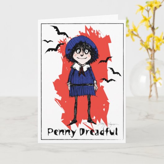 ハロウィンの安っぽい犯罪小説のおもしろいな挨拶状 カード (黄色い花)