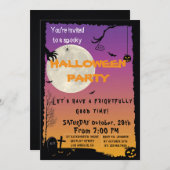 ハロウィンの家のパーティの招待状 招待状 (正面/裏面)