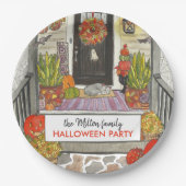 ハロウィンの家パーティー ペーパープレート (正面)