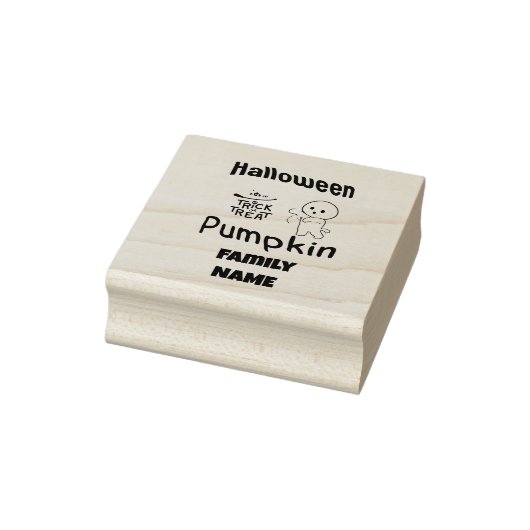 ハロウィンの家族のギフトパーソナライズされた名 ラバースタンプ (スタンプ)