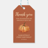 ハロウィンの小さなカボチャの誕生日ギフトタグ ギフトタグ (正面)
