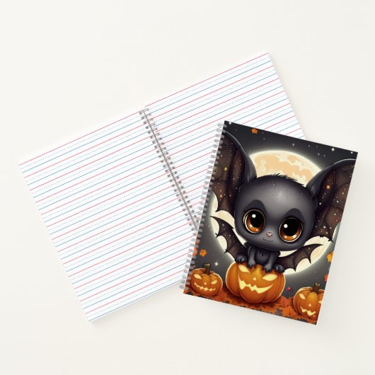 ハロウィンの小さなコウモリちゃん ノートブック (内部)
