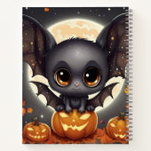 ハロウィンの小さなコウモリちゃん ノートブック (裏面)