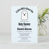 ハロウィンの小さなブーちゃんがやってくる！ベイビーシャワー 招待状 (スタンド正面)