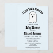 ハロウィンの小さなブーちゃんがやってくる！ベイビーシャワー 招待状 (正面/裏面)