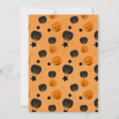 ハロウィンの小人、秋、かぼちゃ、ハロウィンパーティー 招待状 (裏面)