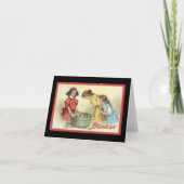 ハロウィンの少女たち　りんごをくわえる　ヴィンテージカード カード (正面)