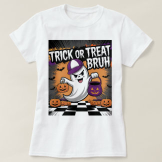 ハロウィンの幽霊とかぼちゃの面白グッズ Tシャツ