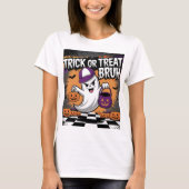 ハロウィンの幽霊とかぼちゃの面白グッズ Tシャツ (正面)