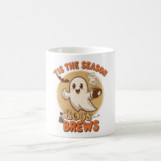 ハロウィンの幽霊とコーヒー コーヒーマグカップ