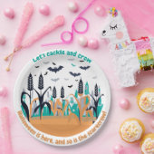 ハロウィンの幽霊に取り憑かれたトウモロコシ畑 ペーパープレート (パーティー)