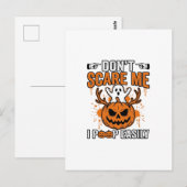 ハロウィンの幽霊のかぼちゃの名言ベクターデザイン_ ポストカード (正面/裏面)