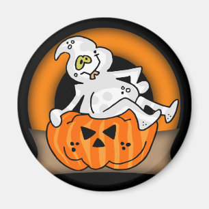 ハロウィンの幽霊の円形の磁石 マグネット