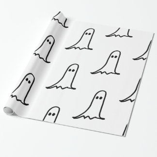 ハロウィンの幽霊の包装紙 ラッピングペーパー