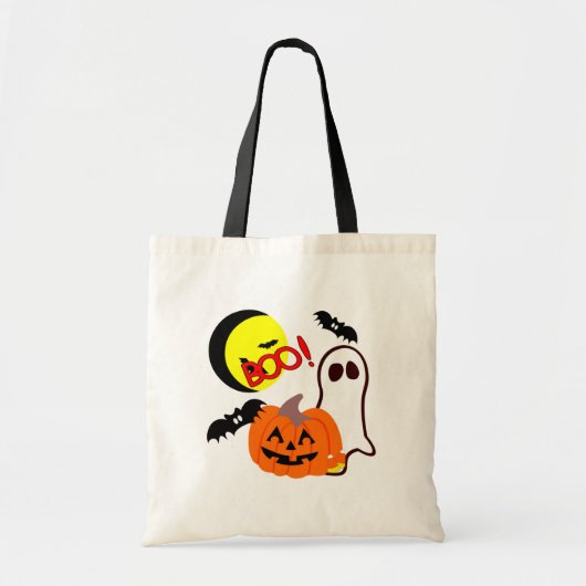 ハロウィンの幽霊の友人 トートバッグ (正面)