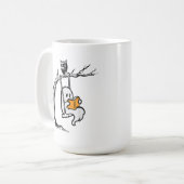 ハロウィンの幽霊の揺れ読み  コーヒーマグカップ (正面左)