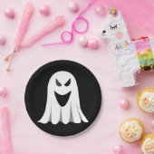 ハロウィンの幽霊の漫画のイラストレーション02 ペーパープレート (パーティー)