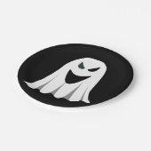 ハロウィンの幽霊の漫画のイラストレーション02 ペーパープレート (アングル)