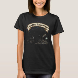 ハロウィンの幽霊の街 Tシャツ