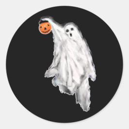 ハロウィンの幽霊の面白いデザイン ラウンドシール
