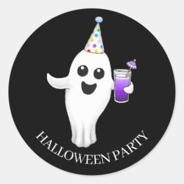 ハロウィンの幽霊の魔法の夜 ラウンドシール