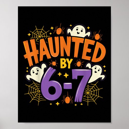 ハロウィンの幽霊の67のミーム 骸骨の手 ポスター (正面)