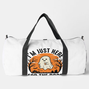 ハロウィンの幽霊のTシャツ おばけの日に来たよ ダッフルバッグ