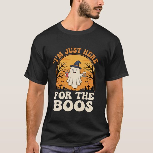 ハロウィンの幽霊はブーに来る Tシャツ (正面)