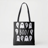 ハロウィンの幽霊ブー トートバッグ (正面)