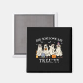ハロウィンの幽霊犬 誰かTreatって言った?幽霊犬 マグネット (正面/裏面)