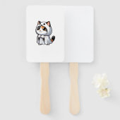 ハロウィンの幽霊衣装を着た猫 ハンドファン (正面&裏面)