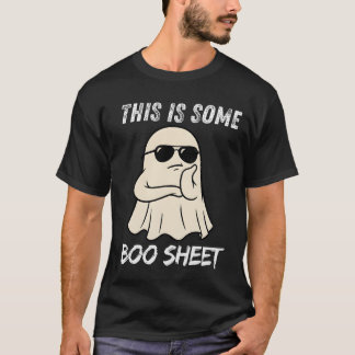 ハロウィンの幽霊 おもしろギフトの Boo Sheet デザイン Tシャツ