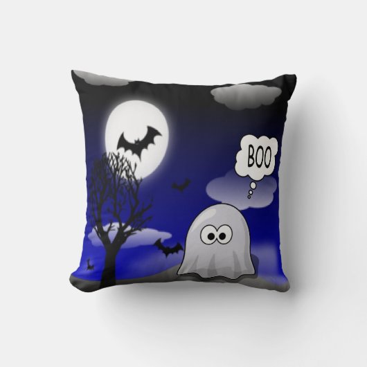 ハロウィンの幽霊 クッション (正面)