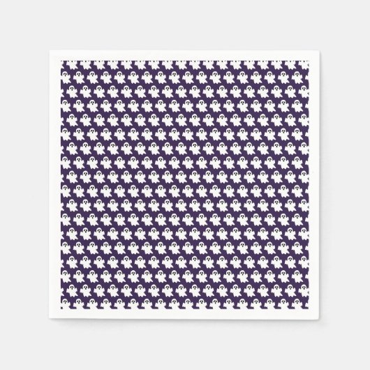 ハロウィンの幽霊 スタンダードカクテルナプキン (正面)