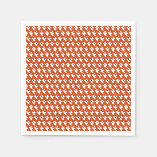 ハロウィンの幽霊 スタンダードカクテルナプキン (正面)