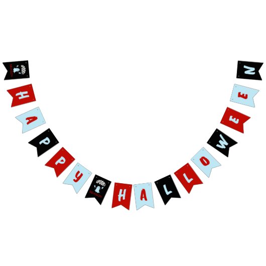 ハロウィンの幽霊 バンティングフラッグ (全)