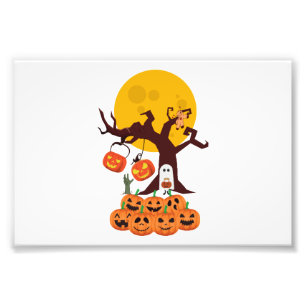 ハロウィンの幽霊 フォトプリント