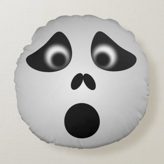 ハロウィンの幽霊 ラウンドクッション (正面)