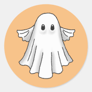 ハロウィンの幽霊 ラウンドシール
