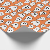 ハロウィンの幽霊 ラッピングペーパー (角)