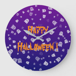ハロウィンの幽霊 ラージ壁時計