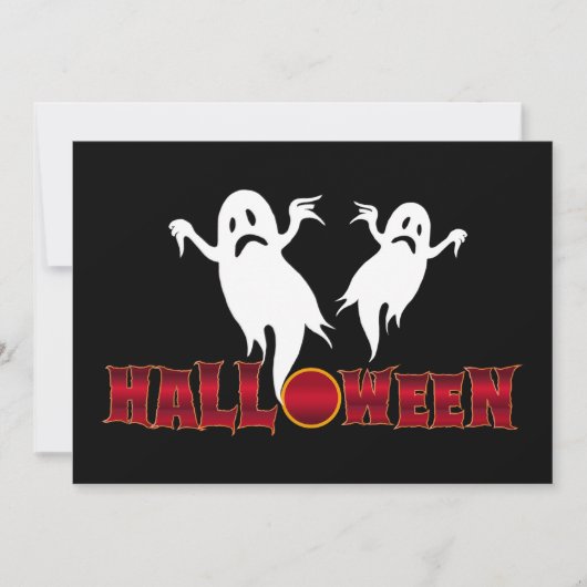 ハロウィンの幽霊 招待状 (正面)