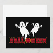 ハロウィンの幽霊 招待状 (正面/裏面)