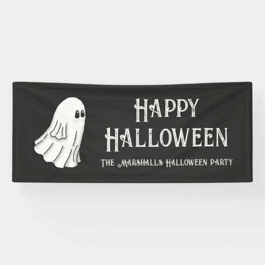 ハロウィンの幽霊 横断幕 (横)