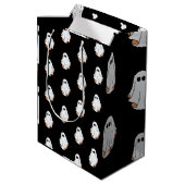 ハロウィンの幽霊, 面白いハロウィン, ハロウィンパーティー ミディアムペーパーバッグ (裏面アングル)