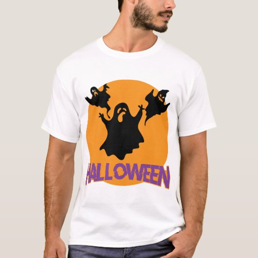 ハロウィンの幽霊 Tシャツ (正面)